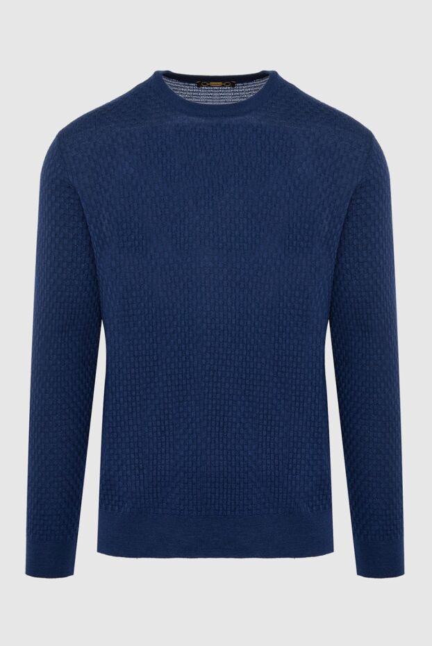 Zilli blue jumper with textured knitting for men 164976 - photo 1