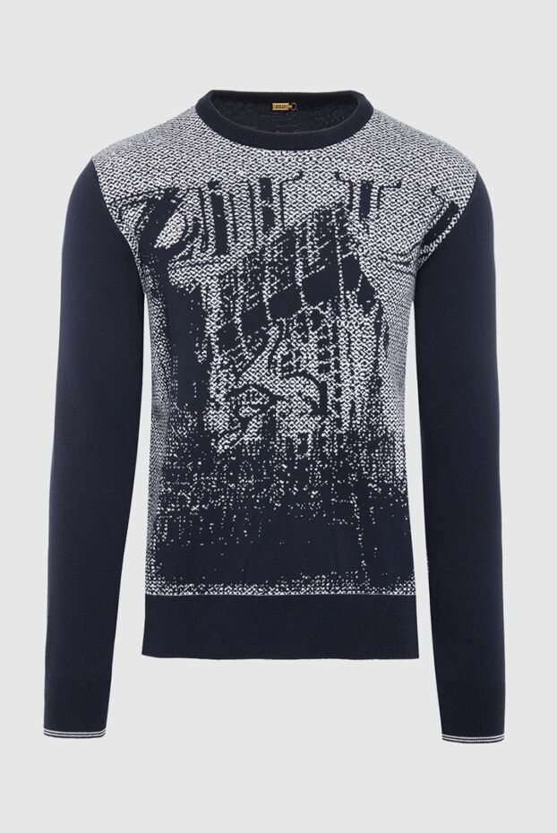 Zilli black cashmere jumper with light pattern for men 164981 - photo 1