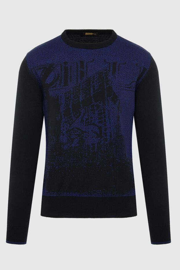 Zilli black cashmere jumper with contrast pattern for men 164982 - photo 1