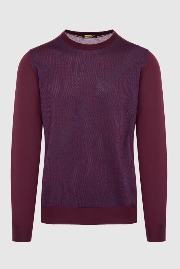 Zilli burgundy jumper with contrast pattern for men 164996 - photo 1
