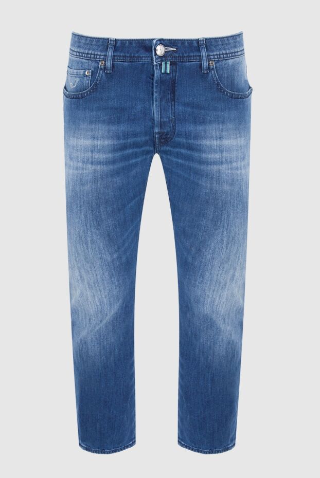 Jacob Cohen men's blue jeans with expressive abrasions on the front 165086 - photo 1