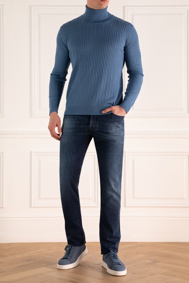 Jacob Cohen men's jeans made of premium denim in a rich blue shade 165093 - photo 2