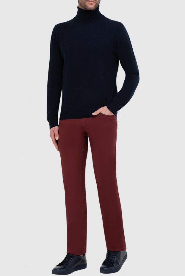 Malo dark blue slim-fit cashmere turtleneck for men 165262 - photo 2