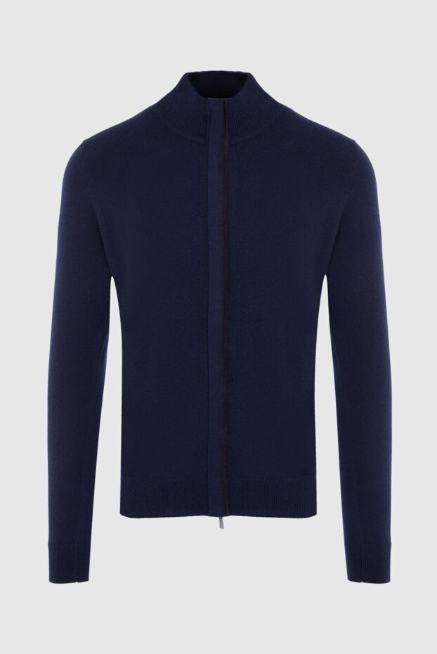 Malo navy blue cashmere jumper with stand-up collar and soft texture
165263 - photo 1