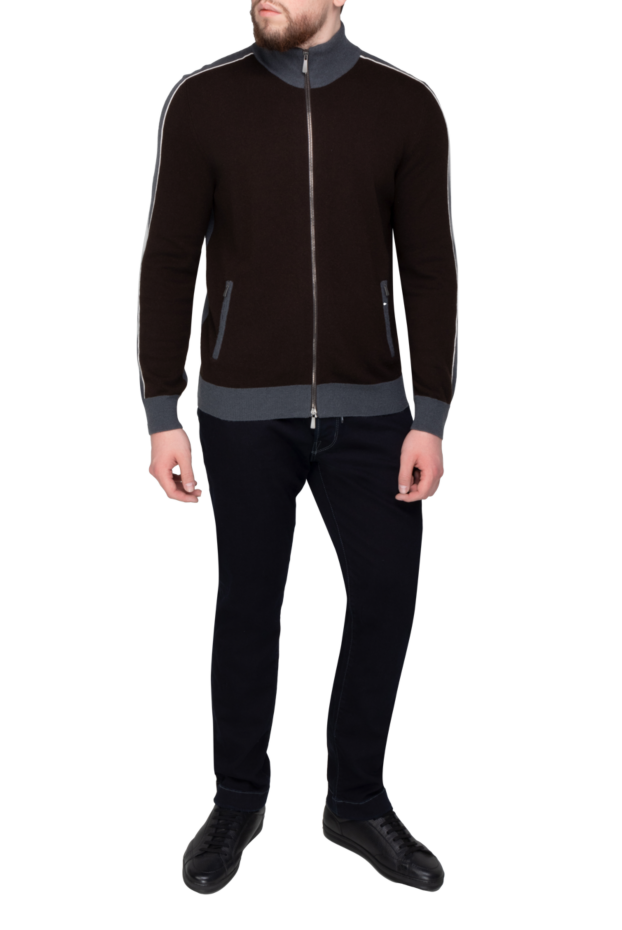Malo cardigan for men from cashmere brown 165280 - photo 2