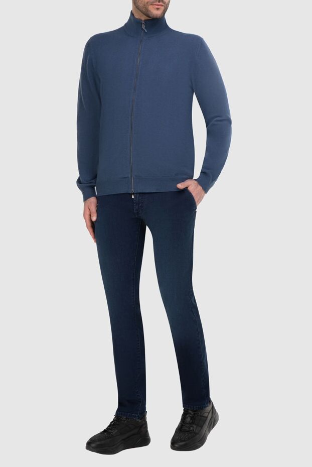 Malo men’s blue cashmere cardigan 165322 - photo 2