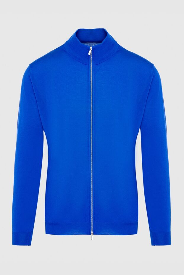 Malo cardigan for men made of silk and cashmere blue 165332 - photo 1