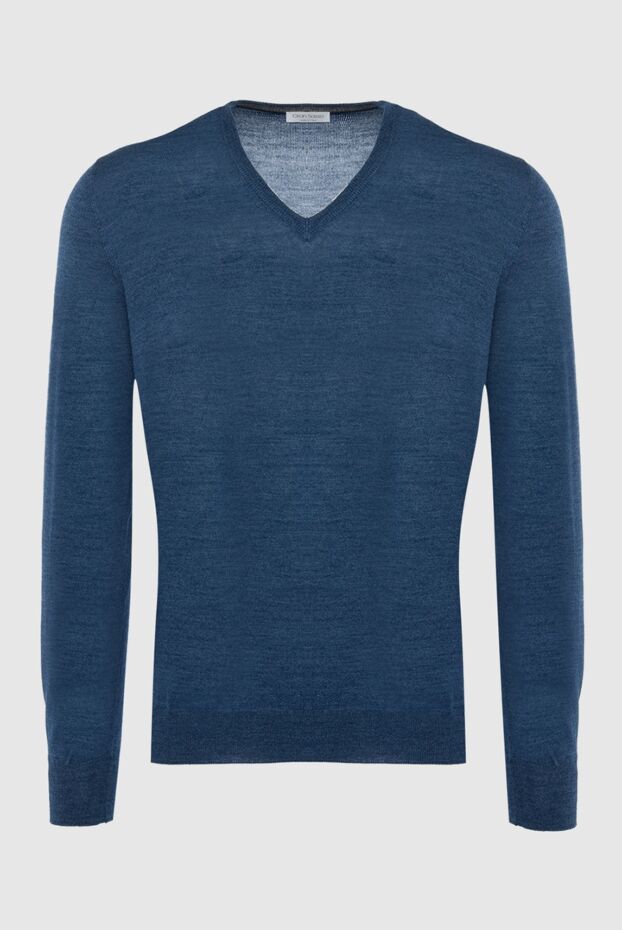 Gran Sasso blue jumper with v-neck for men 165663 - photo 1