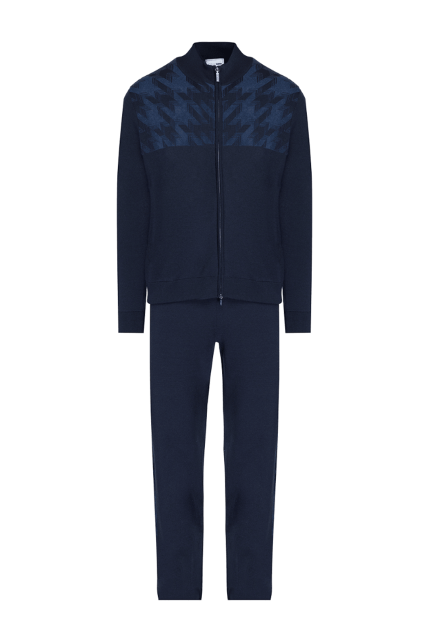 Zilli men’s blue tracksuit with stand-up collar and contrasting insert 165757 - photo 1