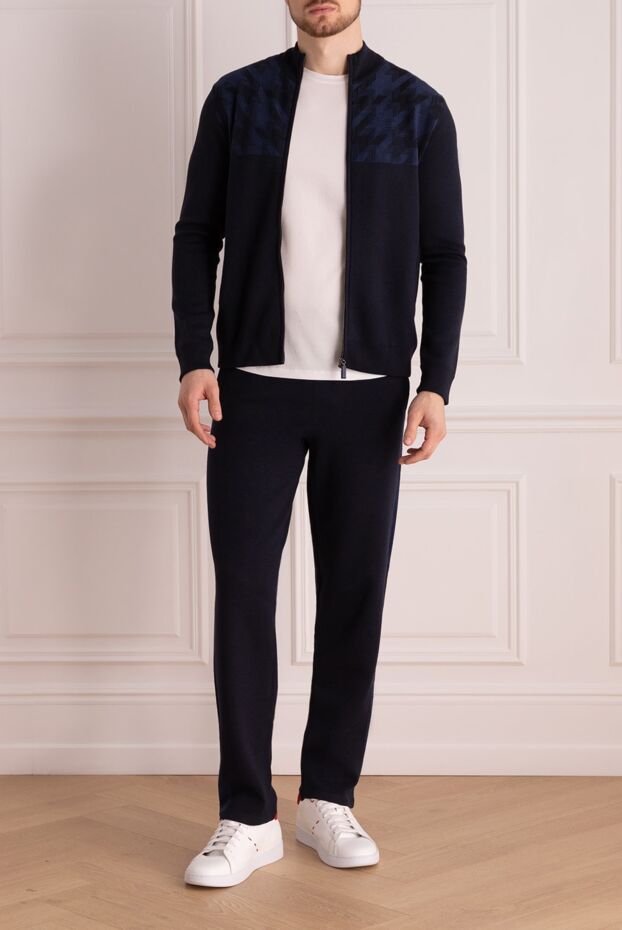 Zilli men’s blue tracksuit with stand-up collar and contrasting insert 165757 - photo 2