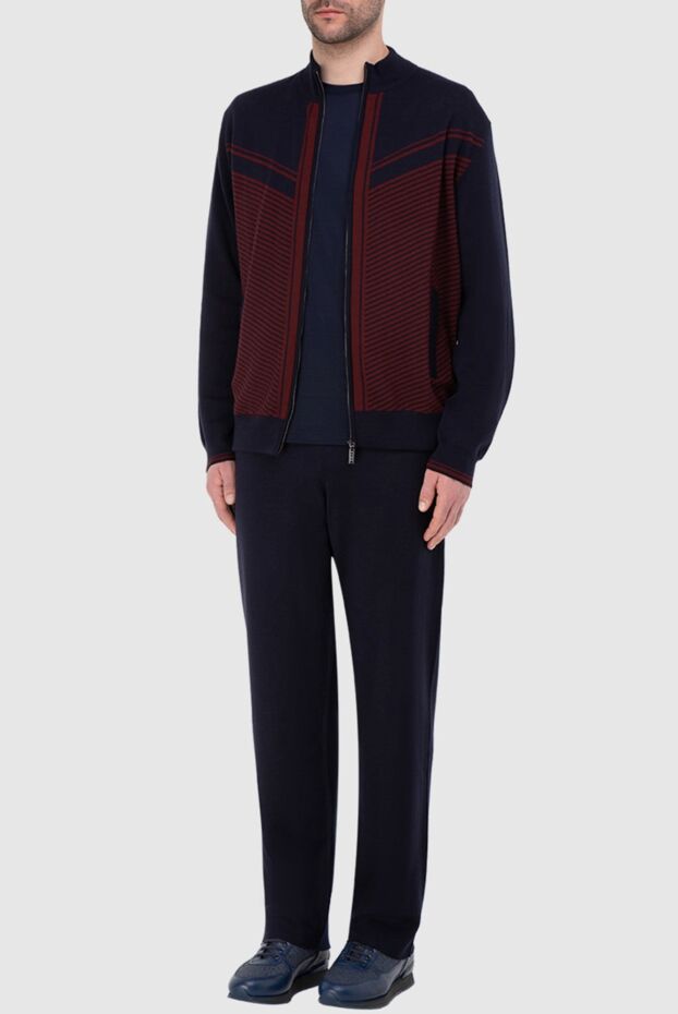 Zilli dark blue suit with burgundy insert made of cashmere and silk

 165760 - photo 2