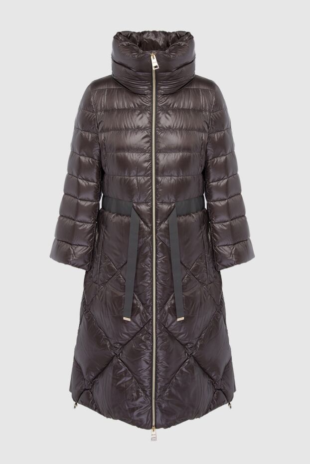 Herno long chocolate down jacket with geometric stitching and belt
165784 - photo 1