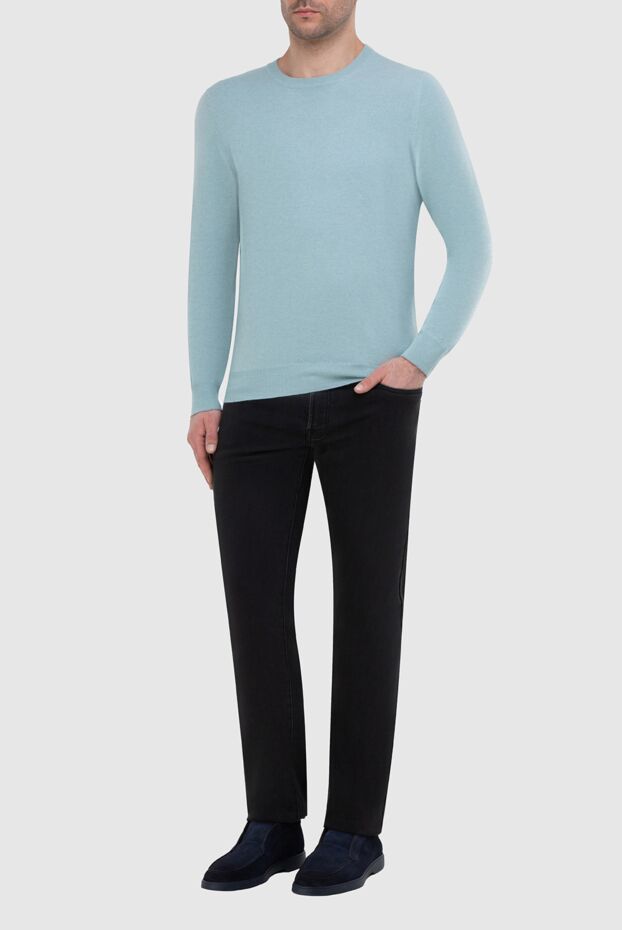 Brunello Cucinelli green cashmere jumper for men 165923 - photo 2