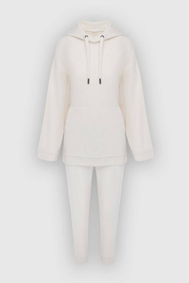 Brunello Cucinelli beige cashmere and cotton walking suit for women 165935 - photo 1