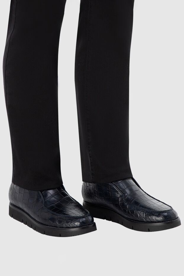 Cesare di Napoli black alligator leather boots for men 166056 - photo 2