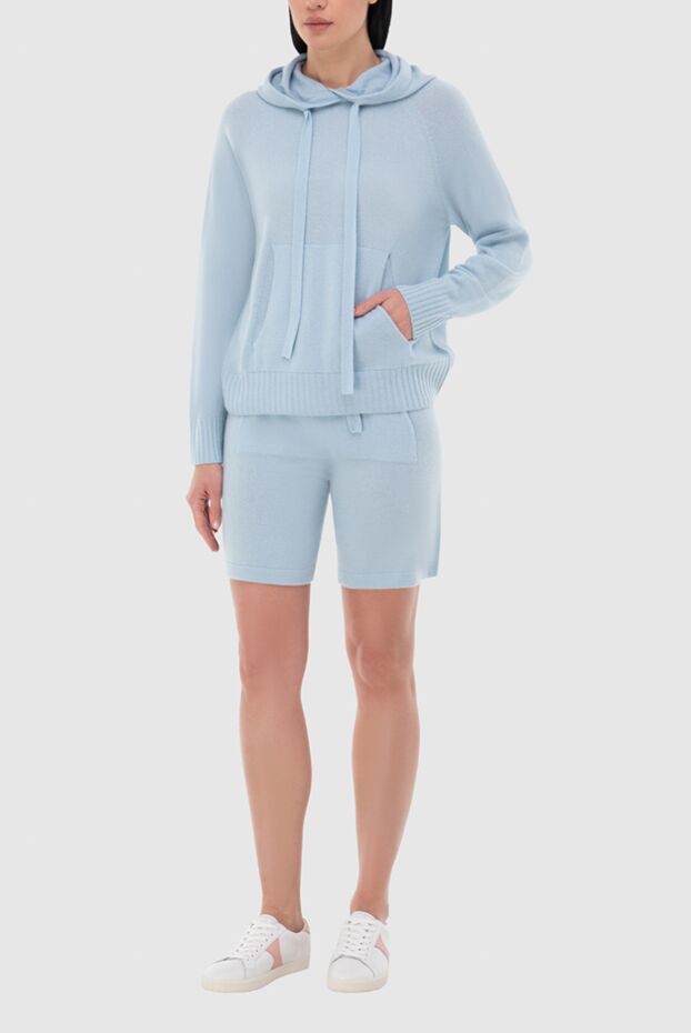 P.A.R.O.S.H. suit with cashmere shorts blue for women 166225 - photo 2