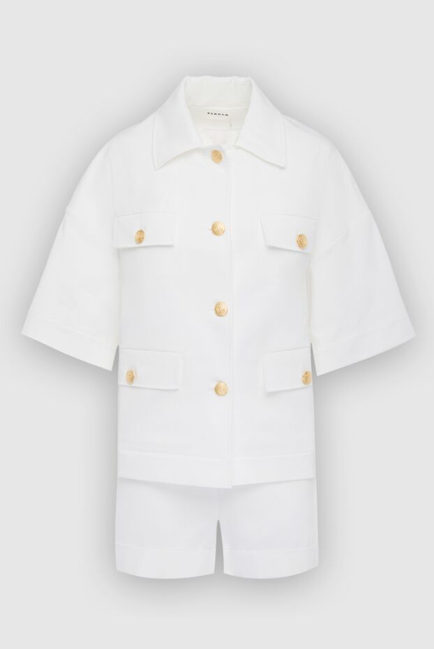 P.A.R.O.S.H. stylish women's set white with accent buttons and shorts 166227 - photo 1