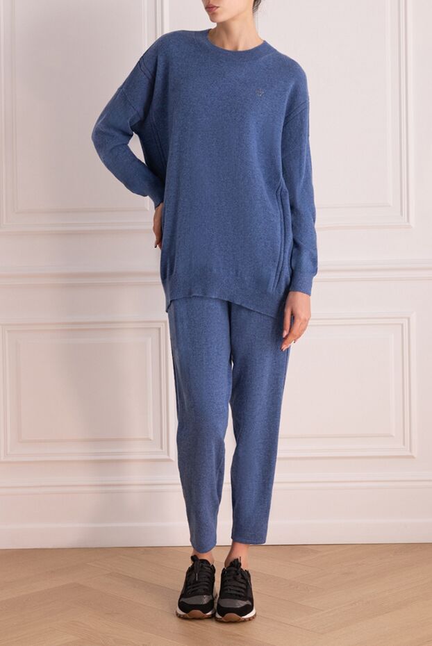 Re Vera walking suit made of cashmere blue for women 166300 - photo 2