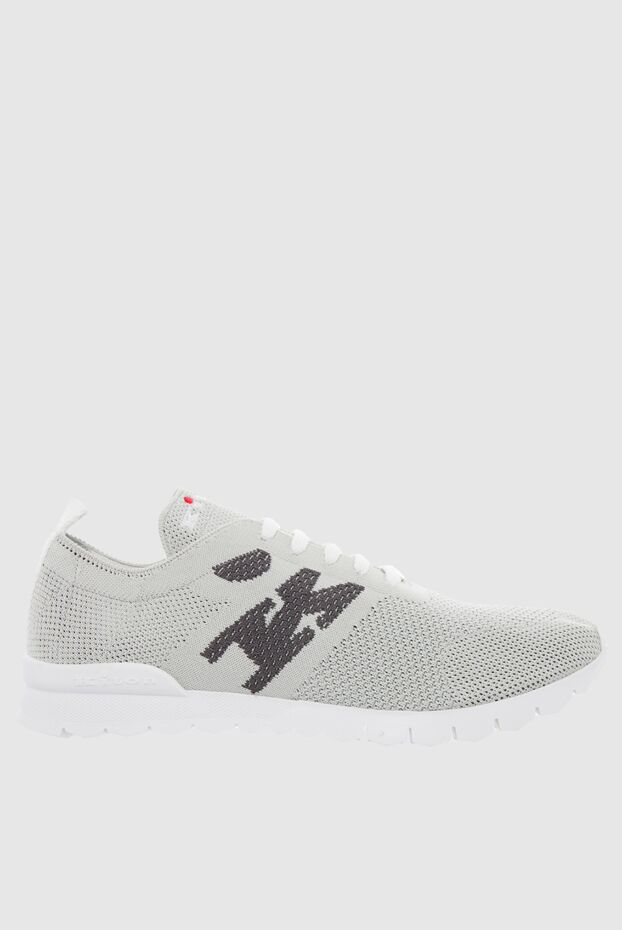 Kiton minimalist grey sneakers with black logo accent 166341 - photo 1