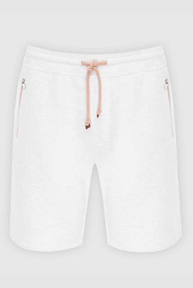 Brunello Cucinelli fashionable white shorts with an elastic waist and zip pockets 166409 - photo 1