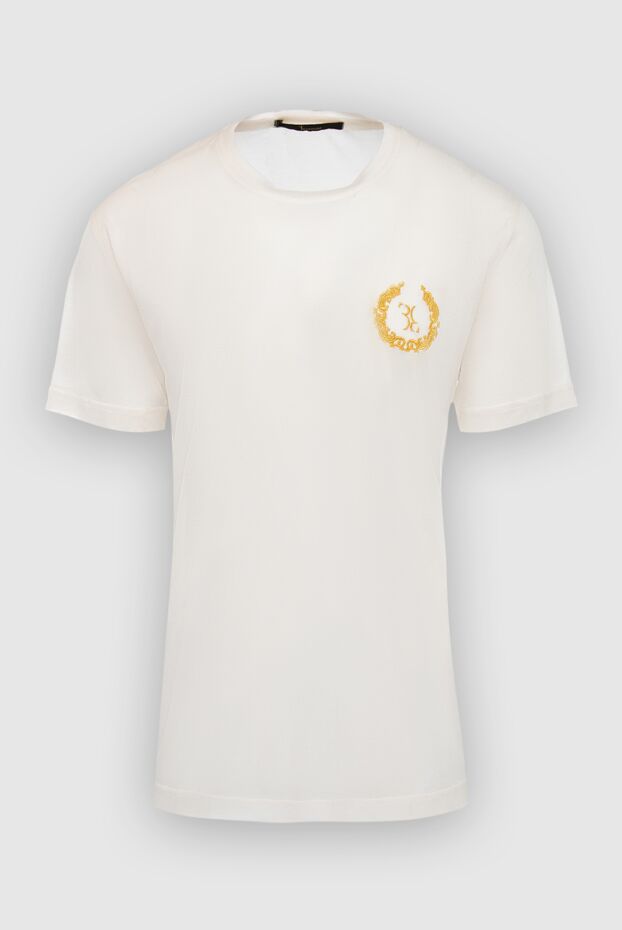 Billionaire men's white crew neck t-shirt with brand emblem
166471 - photo 1