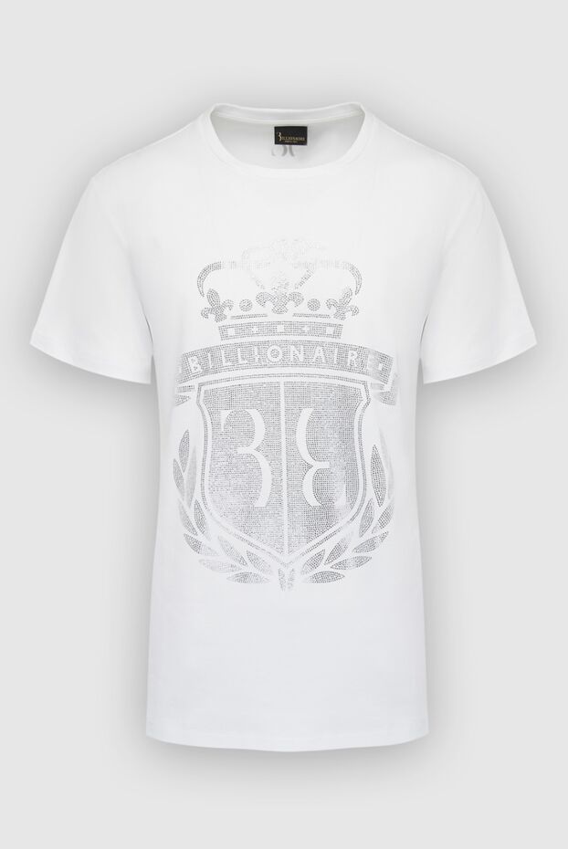 Billionaire men's white cotton t-shirt with a 3d logo and shiny decor
166483 - photo 1