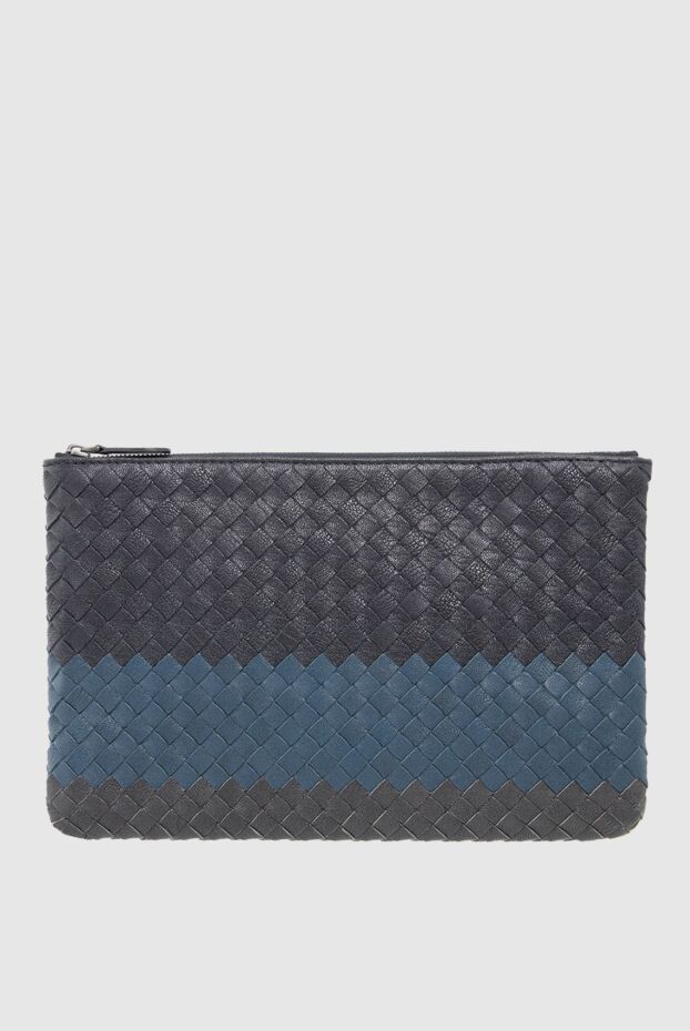 Bottega Veneta клатч мужской кожаный intrecciato piccolo трехцветный 166537 - фото 1