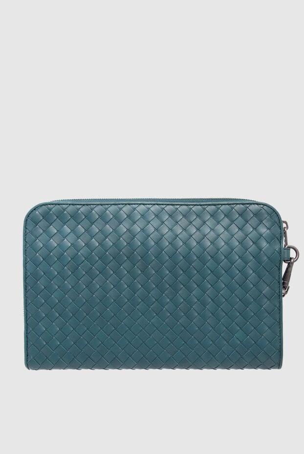 Bottega Veneta клатч большой кожаный intrecciato piccolo мужской зеленый 166540 - фото 1