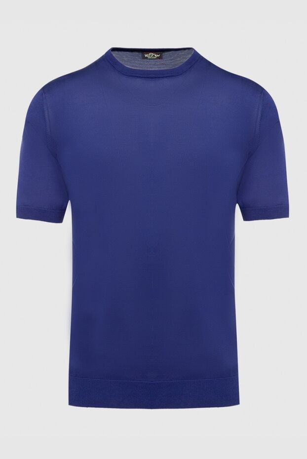 Cesare di Napoli dark purple silk short-sleeve jumper for men 166569 - photo 1