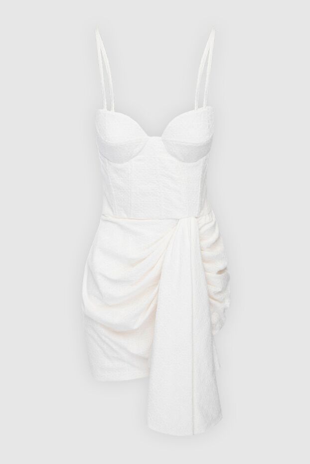 Giuseppe Di Morabito women's white cotton corset mini dress with draping 166703 - photo 1