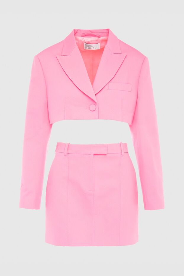 Giuseppe Di Morabito suit with skirt made of cotton and linen pink for women 166704 - photo 1
