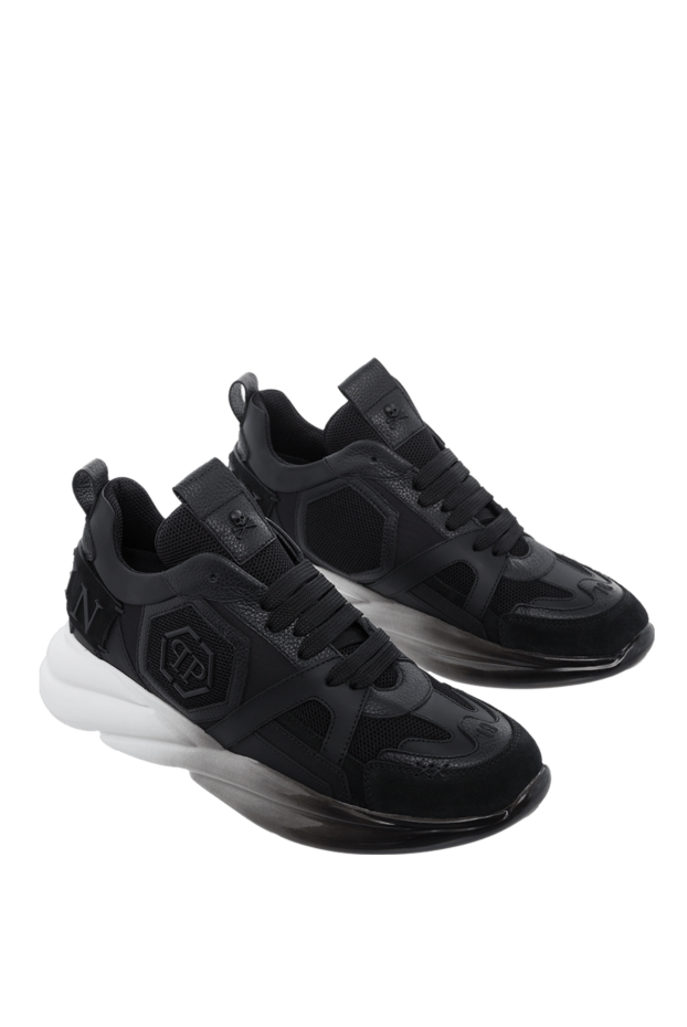 Philipp Plein men's leather sneakers with a massive gradient sole 166848 - photo 3
