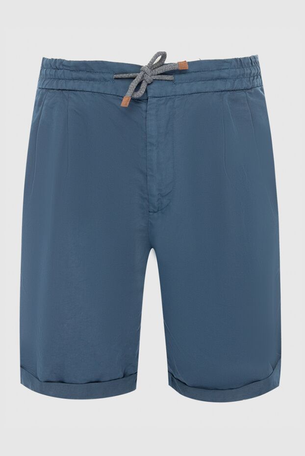 Brunello Cucinelli blue linen and cotton shorts for men 166929 - photo 1