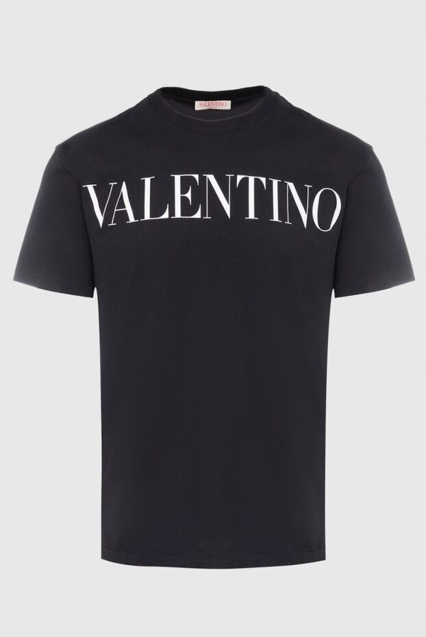 Valentino футболка из хлопка черная мужская 166943 - фото 1