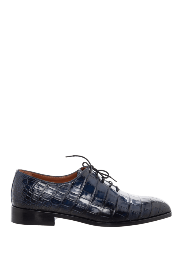 Cesare di Napoli blue alligator leather oxford shoes for men 166969 - photo 1