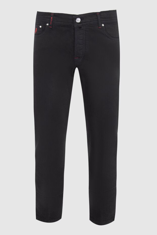 Kiton күңгірт және қызыл екпіндері бар қара джинсы
167009 - фото 1