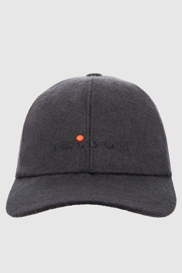 Kiton black cashmere baseball cap with embroidery and signature dot
167012 - photo 1