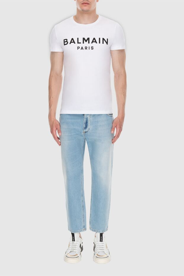 Balmain white cotton t-shirt with black logo

 167026 - photo 3