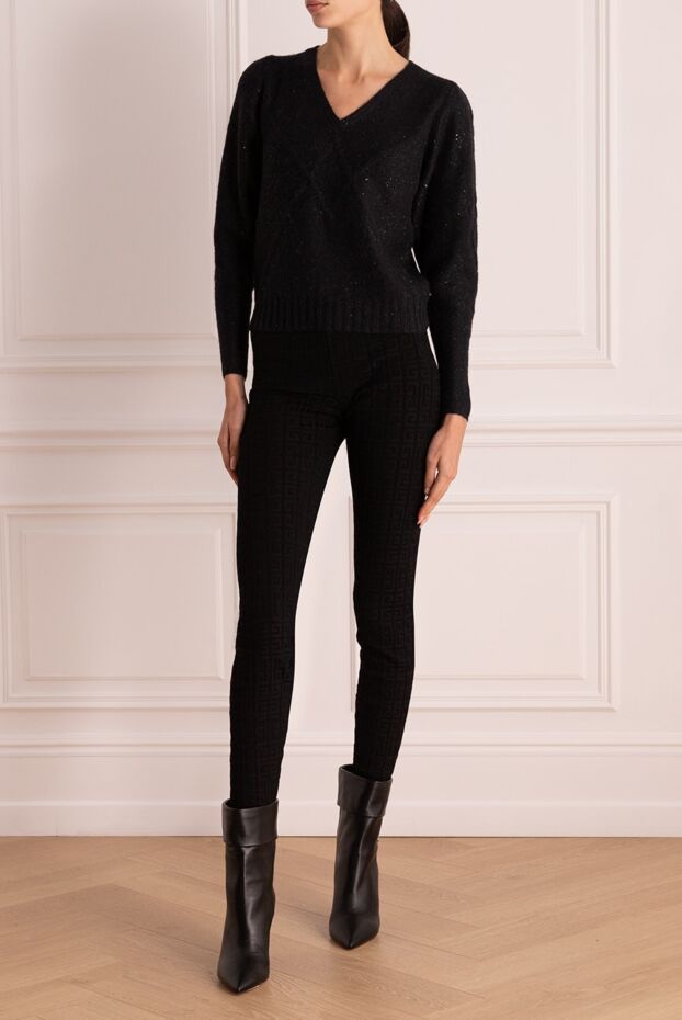 Givenchy fitted leggings with elastic waist and voluminous jacquard monogram pattern
 167059 - photo 3