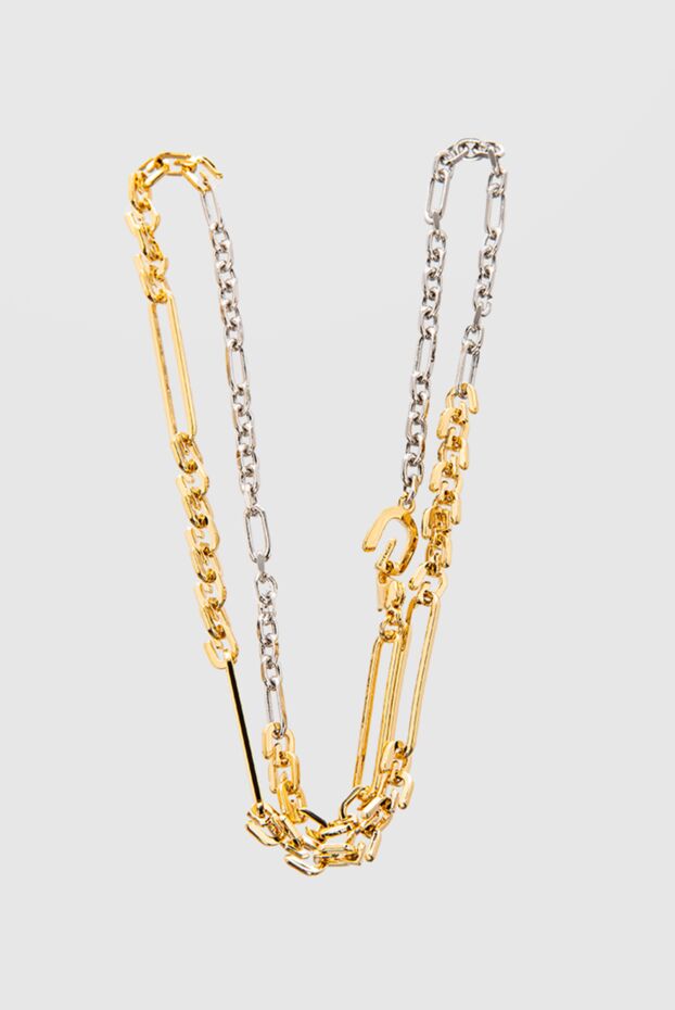 Givenchy колье-цепочка металлическое g link желтое женское 167062 - фото 1