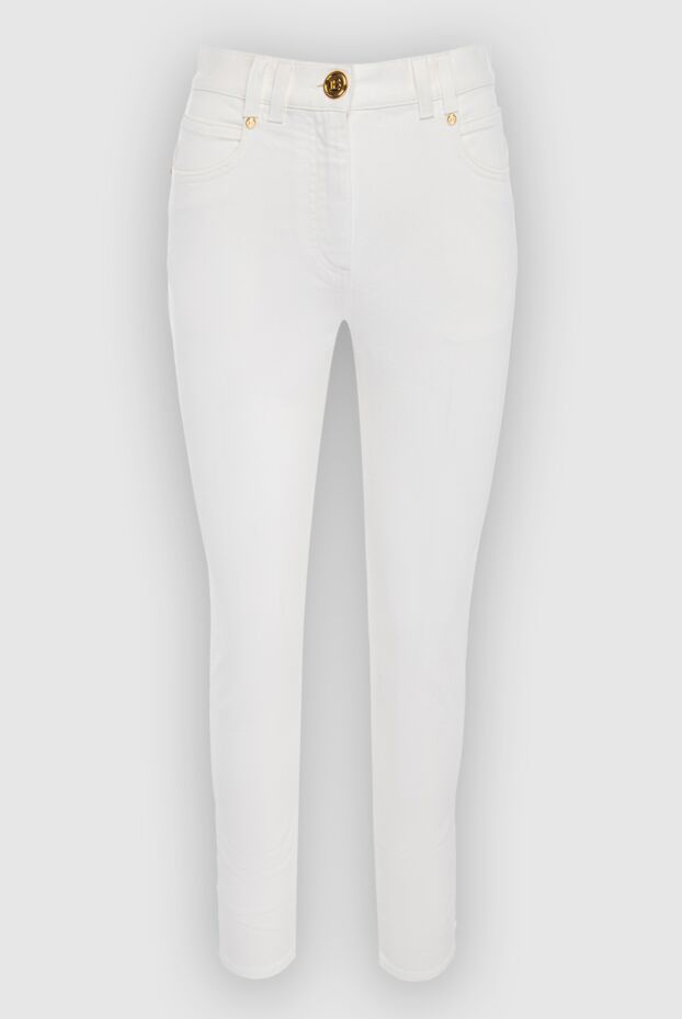 Balmain летние джинсы-скинни белого цвета из тонкого денима 167090 - фото 1