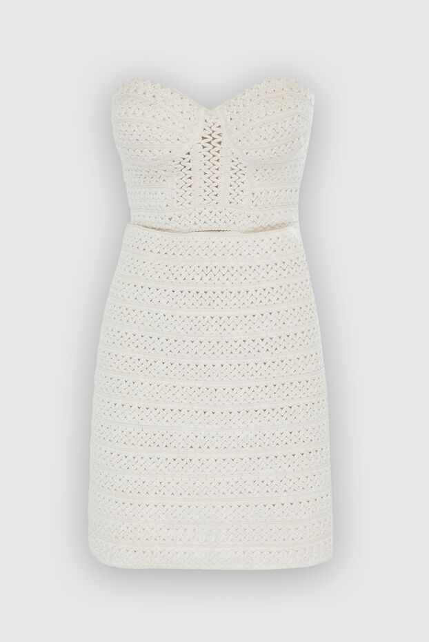 Ermanno Scervino бежевый тоқылған кеудеше және мақтадан жасалған қарындаш юбка 167121 - фото 1