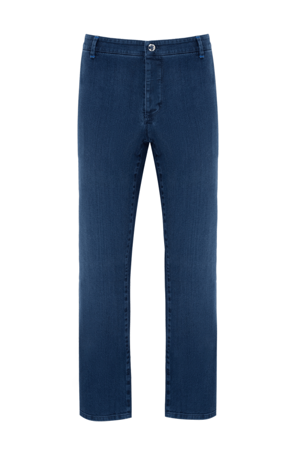 Zilli men's blue jeans with textured stitching on pockets 167173 - photo 1