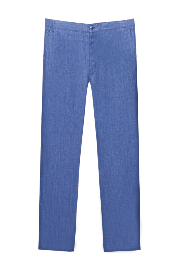 Zilli men's linen trousers light blue straight cut
167195 - photo 1