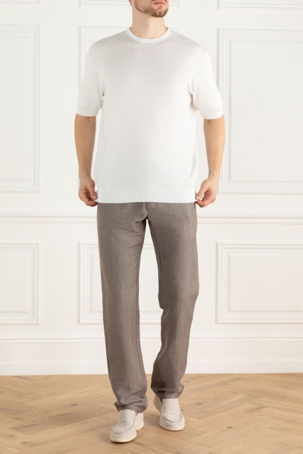 Zilli men's beige cotton pants 167213 - photo 2