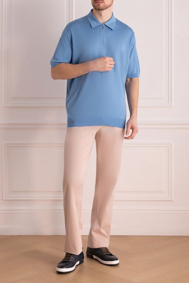 Zilli light-colored men's cotton trousers with branded trim on the pocket
167218 - photo 2