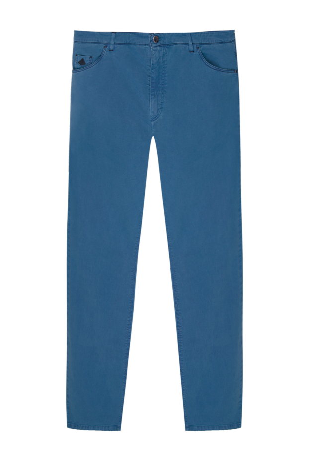 Zilli blue men's trousers made of cotton with cashmere with a soft texture
167226 - photo 1