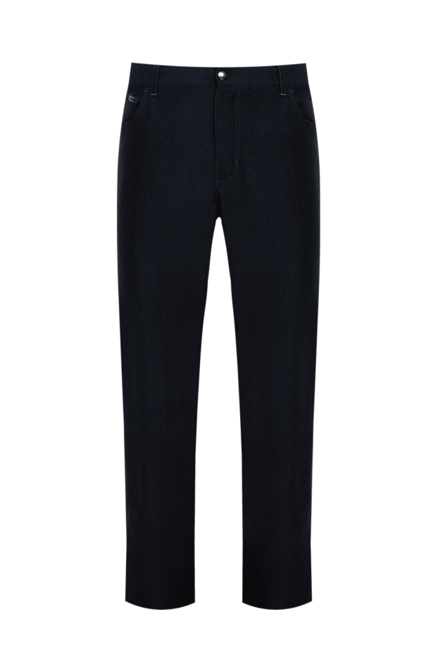 Zilli men's cashmere and cotton jeans in dark blue with slit pockets
167233 - photo 1