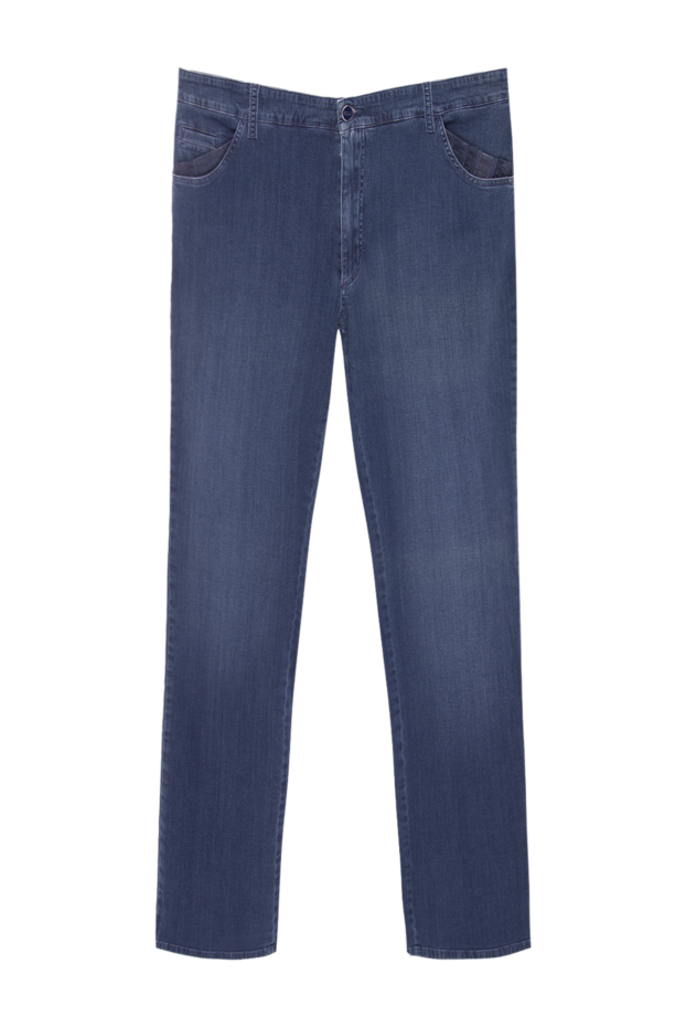 Zilli men's cotton jeans blue casual with brand label 167241 - photo 1