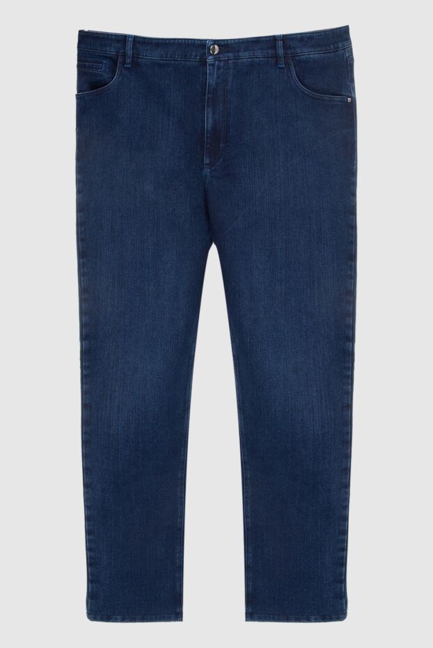 Zilli men's cotton jeans dark blue with light blue embroidery
167254 - photo 1